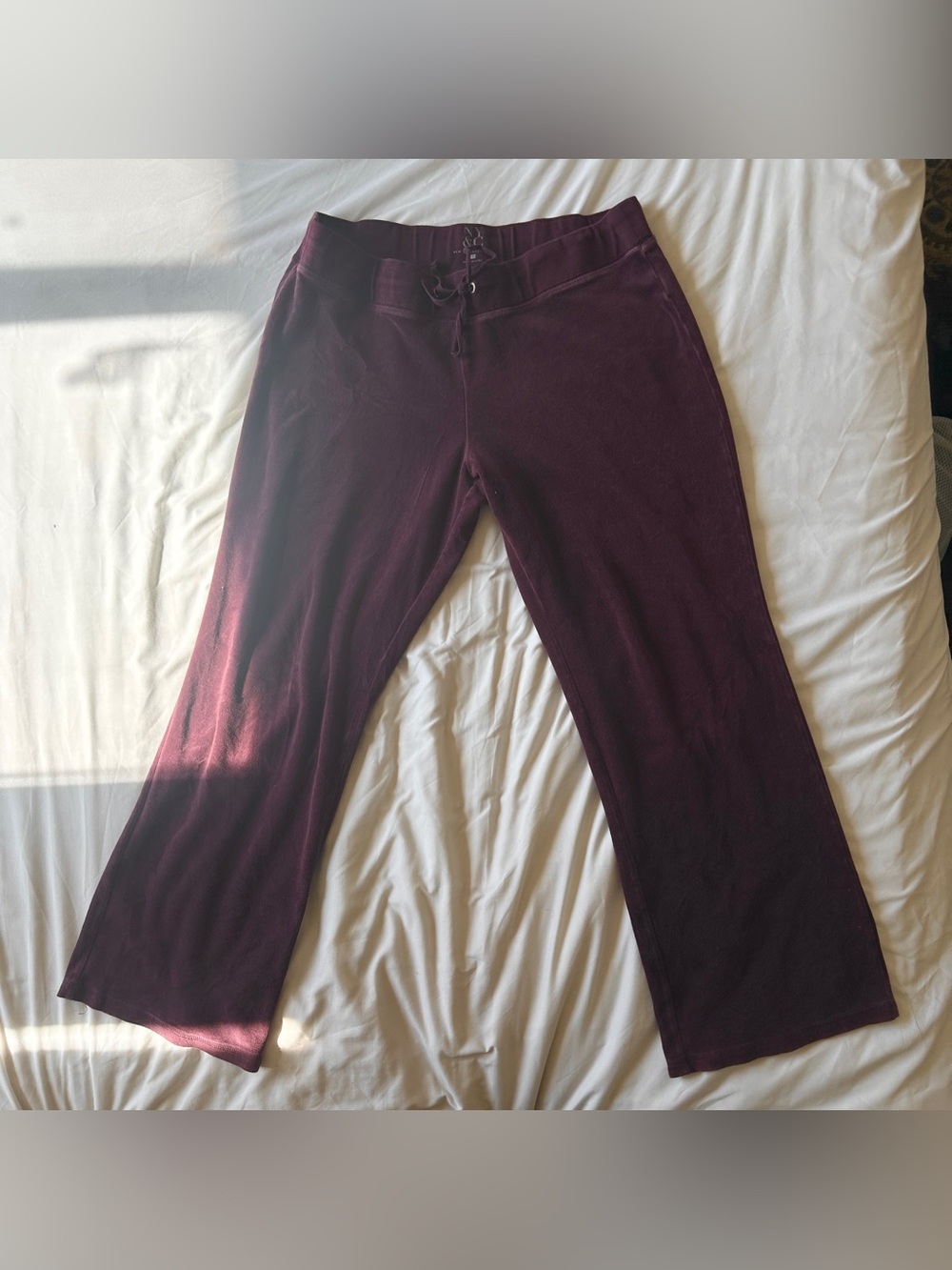Deep Purple / Burgundy Velour Track Pants